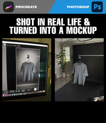HANGING TEE MOCKUP (PHOTOSHOP & PROCREATE)